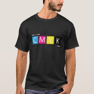 T-shirt CMYK pré-compriment des couleurs