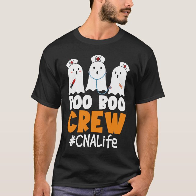 T-shirt CNA Life Boo Boo Crew Nurse Ghost Halloween Costum (Devant)