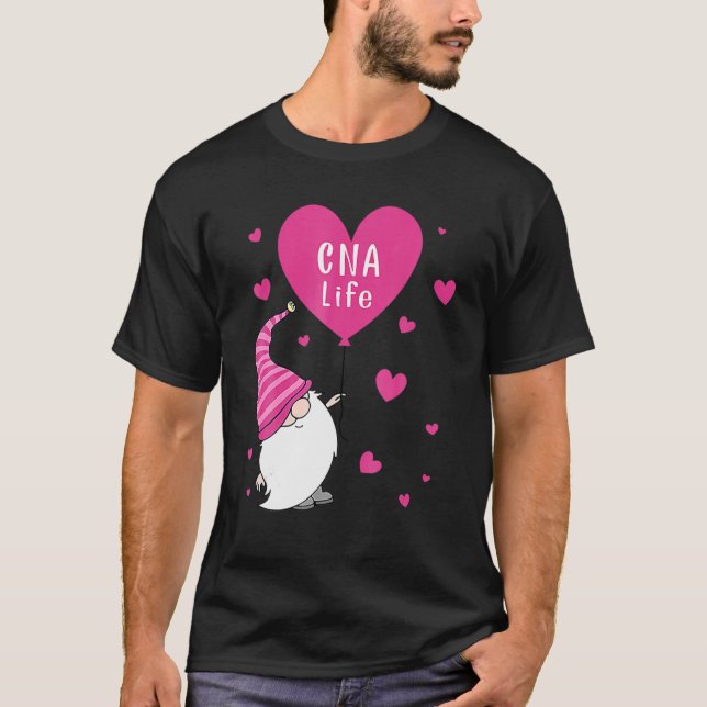 T-shirt CNA Life Valentine Gnome Nurse Valentines Day (Devant)