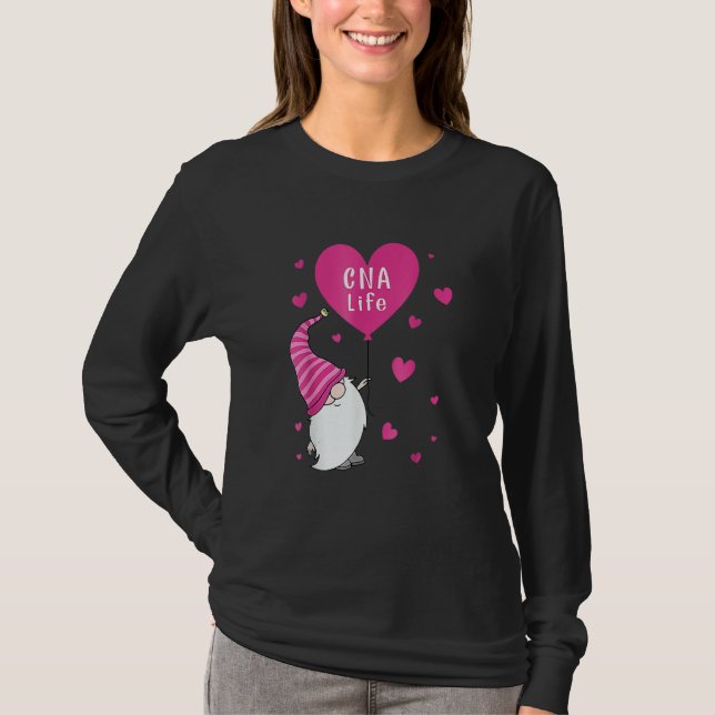 T-shirt Cna Life Valentine Gnome Nurse Valentines Day (Devant)