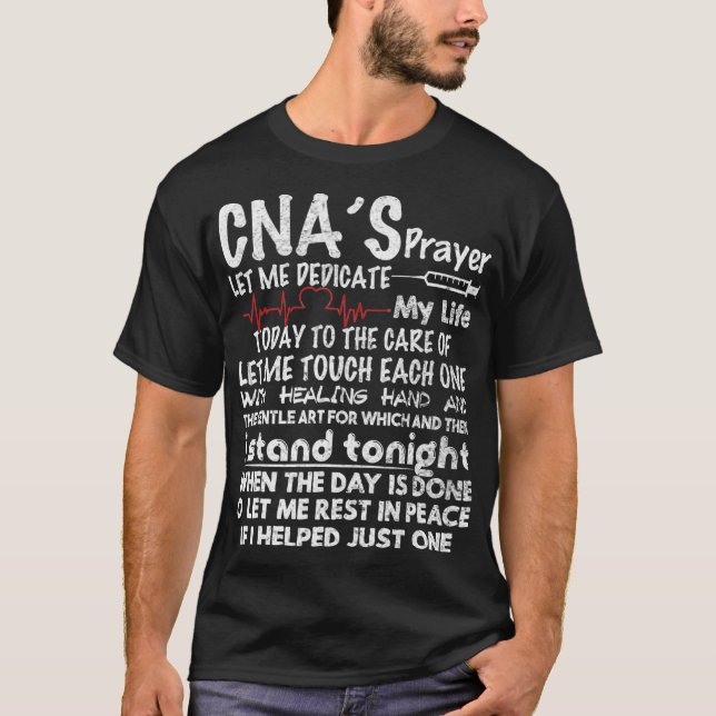 T-shirt CNA prier CNA pour l'infirmière CNA (Devant)