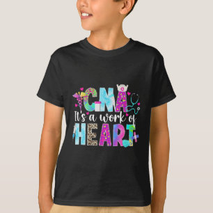 T-shirt Cna Travail De Coeur Certifié Infirmière Istant Cn