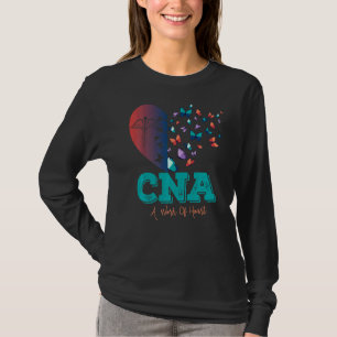 T-shirt Cna Travail Des Papillons Cardiaques Caduceus