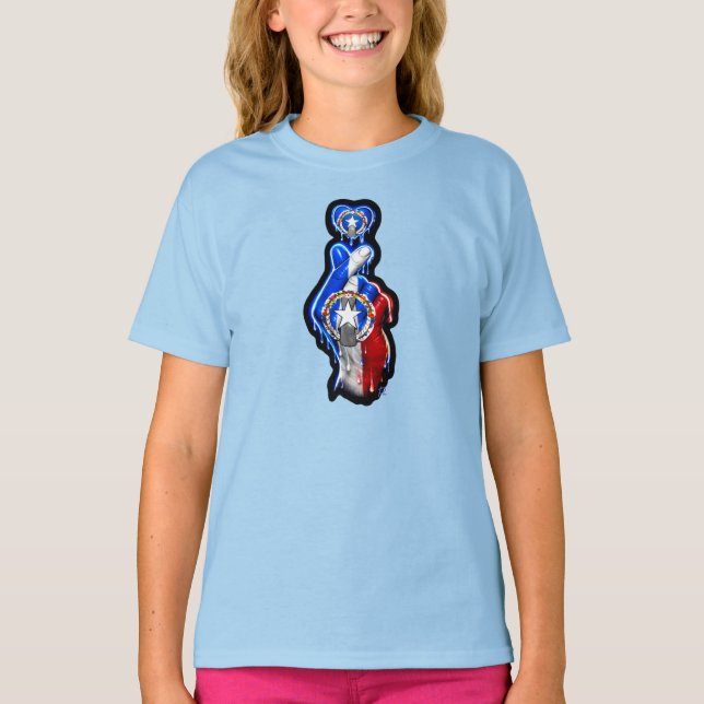 T-Shirt CNMI Finger Heart Black-Out (Devant)