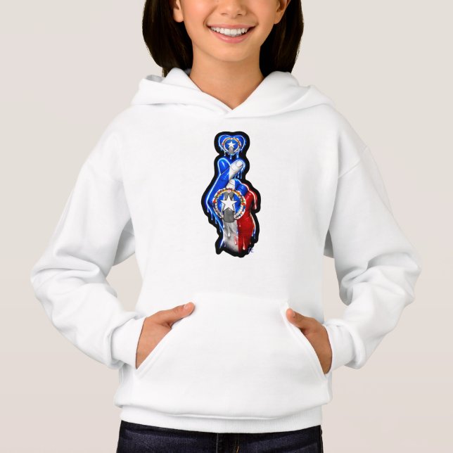 T-Shirt CNMI Finger Heart Black-Out (Devant)