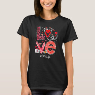 T-shirt Cns Infirmière Vie Amour Coeur Stethoscope Rn Infi