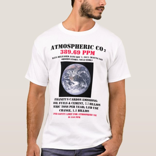 T-shirt CO2 atmosphérique (Devant)
