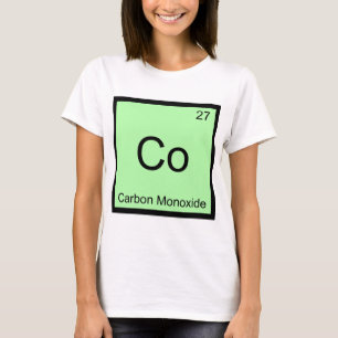 T-shirt Co - Chimie du Monoxyde de Carbone Tee Symbole Élé
