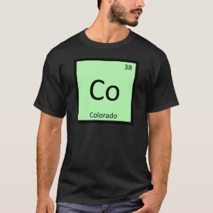 T-shirt Co - Tableau périodique de chimie de l'État du Col