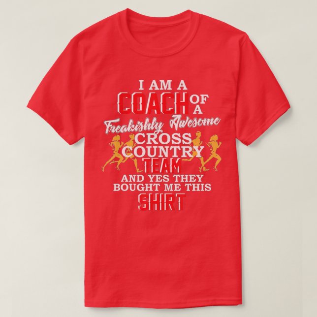 T-shirt Coach Cross Country  jogger track running funny gi (Design devant)