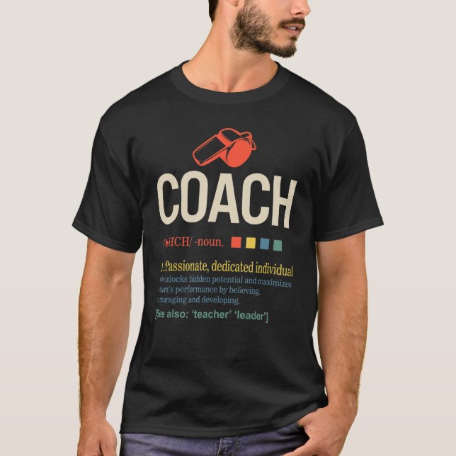T-shirt Coach Cute Sport Santé Coach Définition Gym Coach (Devant)