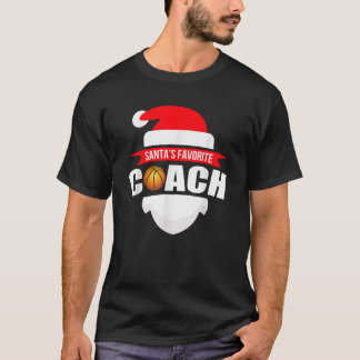 T-shirt Coach de basket-ball favori de père Noël T Shirt F
