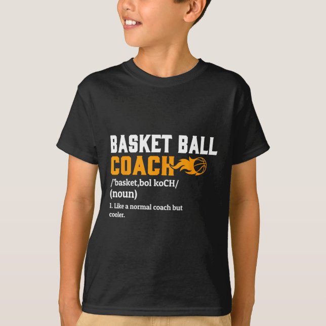 T-shirt Coach de basketball Définition de jeu-cadeau Fun B (Devant)