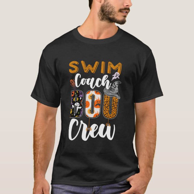 T-shirt Coach de natation Bow Crew Ghost Funny Swimmer Hal (Devant)