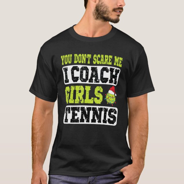 T-shirt Coach de tennis de Noël Vous ne me craignez pas J' (Devant)