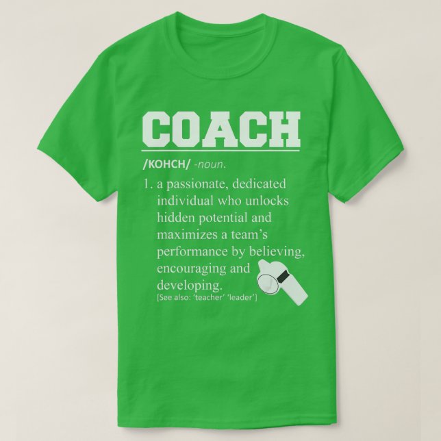 T-shirt Coach Définition Funny Coach (Design devant)