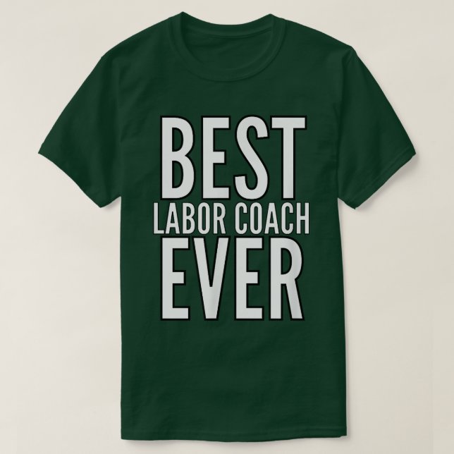 T-shirt Coach du travail Chemise de grossesse Faire-part T (Design devant)