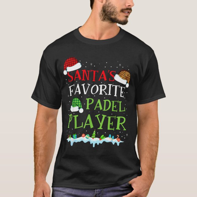 T-shirt Coach Favorite s Player Padel Santa Padel Fun Laug (Devant)
