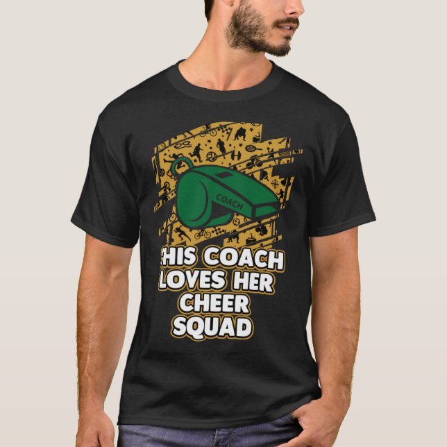 T-shirt Coach Loves Her Cheer Squad  Cheer Coach Humor (Devant)