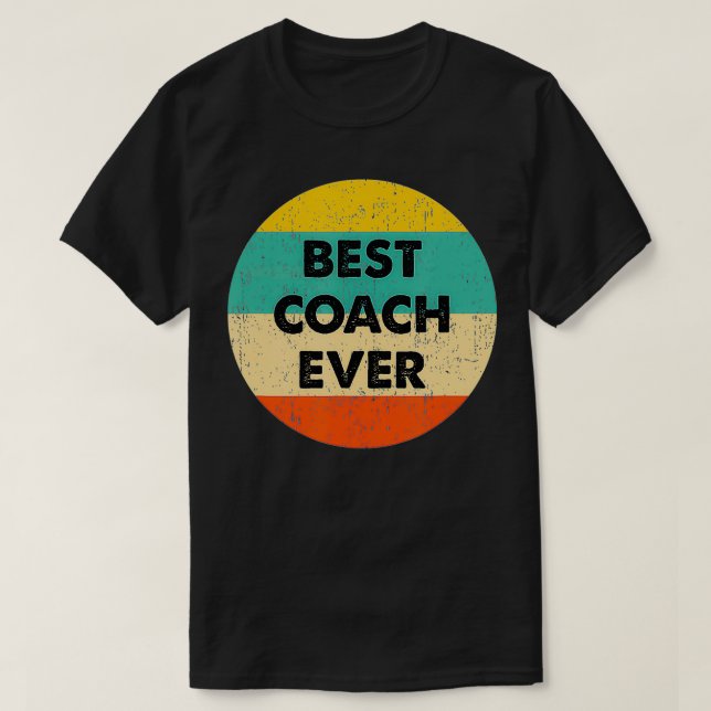 T-shirt Coach Meilleur Entraîneur Jamais (Design devant)