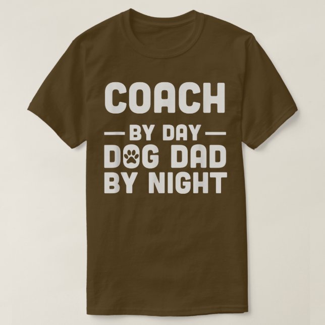 T-shirt Coach Par Jour Chien Papa Par Chemise De Nuit T (Design devant)