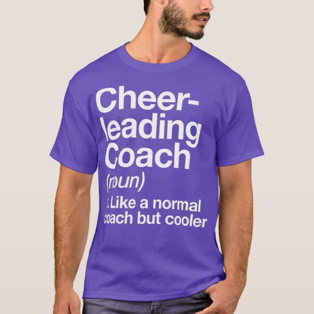 T-shirt Coach pom-pom girl Définition Sports Funny (Devant)