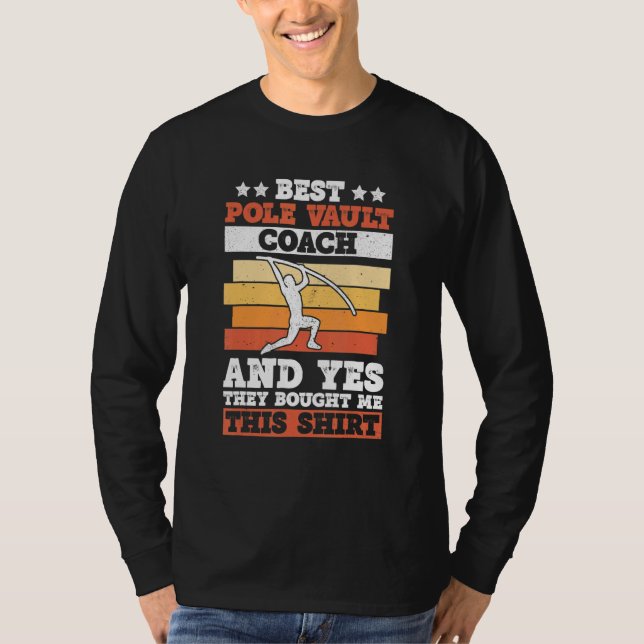 T-shirt Coach Retro Pole Vault pour Coach Pole Jumper (Devant)