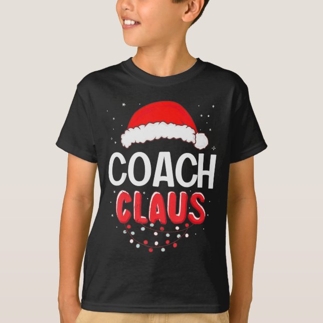 T-shirt Coach Santa Claus Christmas Matching Costume  (Devant)
