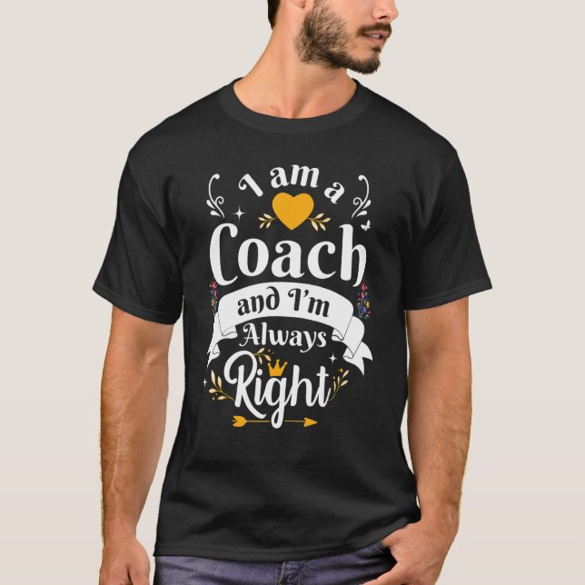 T-shirt Coach Toujours Droit Femmes Golf natation Softball (Devant)
