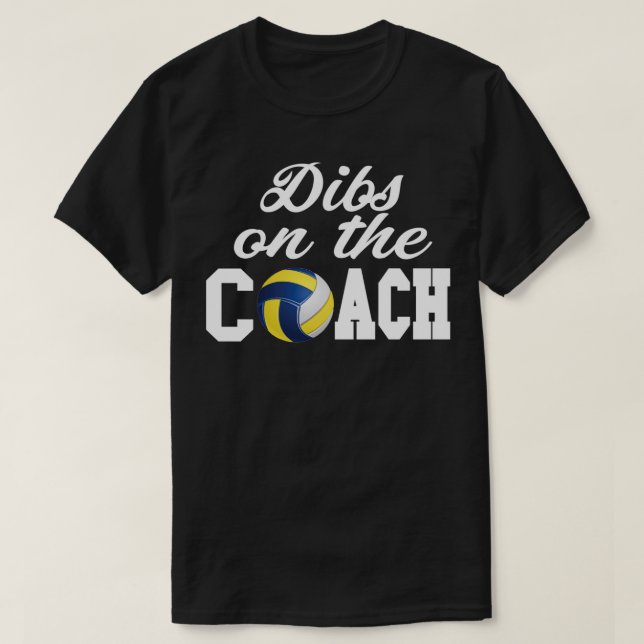 T-shirt Coach Volleyball Chemise Volleyball Coach Dibs Cad (Design devant)