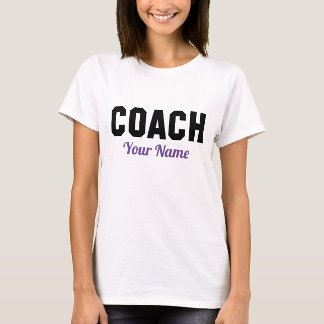 T-shirt Coach Votre Nom (Devant)
