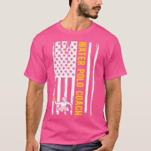 T-shirt Coach Water Polo américain drapeau Water Polo Coac