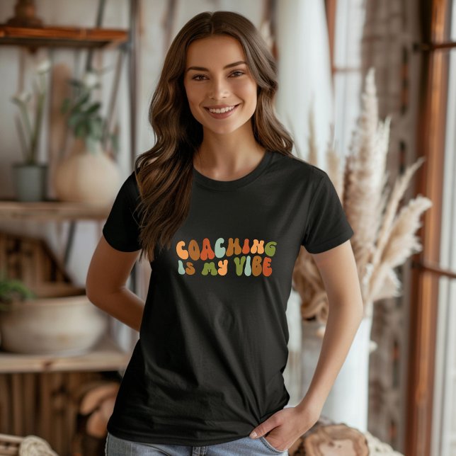 T-shirt Coaching Retro super Est Mon Vibe, Coach (Créateur téléchargé)