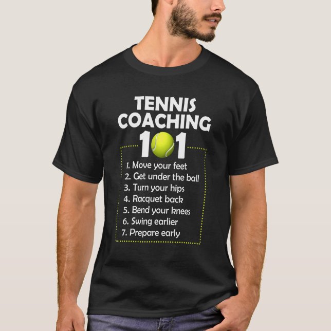 T-shirt Coaching Tennis 101 Meilleurs Conseils D'Entraînem (Devant)