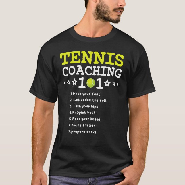 T-shirt Coaching Tennis 101 Meilleurs Conseils D'Entraînem (Devant)