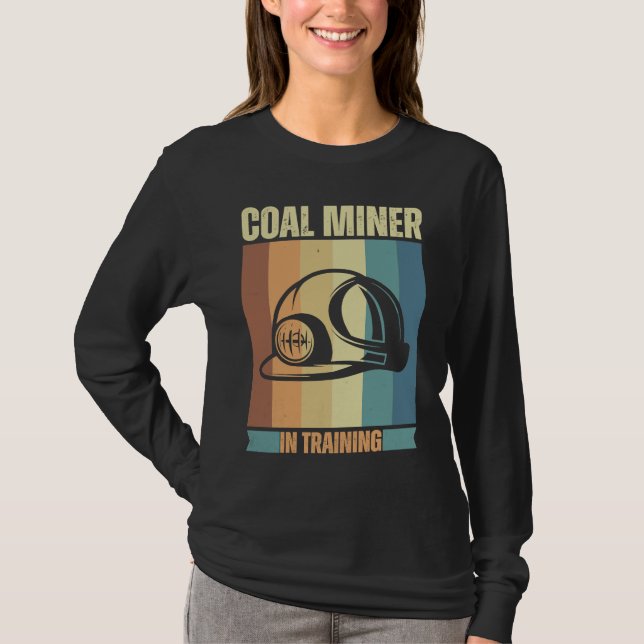 T-shirt Coal Miner in training proud miners (Devant)