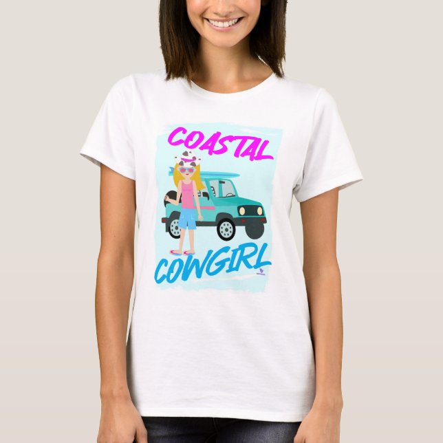 T-shirt Coastal Cowgirl Trend Drôle Design Art (Devant)
