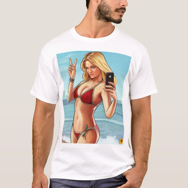 T-shirt Coastal Selfie Babe (Devant)