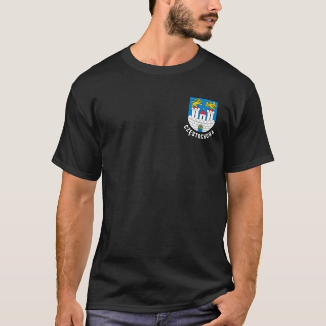 T-shirt Coat of Arms of Częstochowa, Poland (Devant)