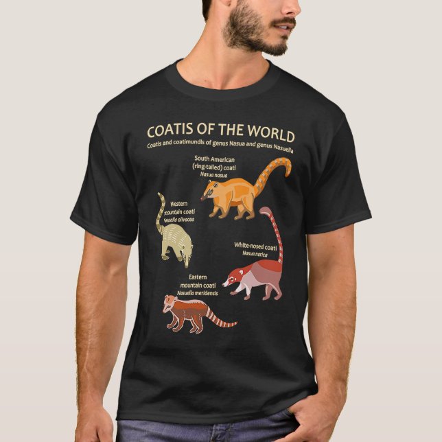 T-shirt Coati et Coatimundi Espèces Artisanat Animal (Devant)