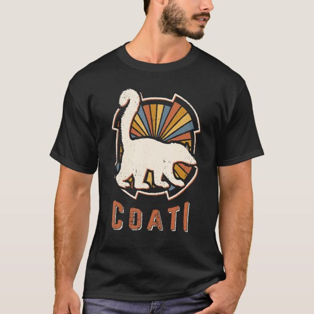 T-shirt Coati Vintage Classic Rétro Amour animal (Devant)
