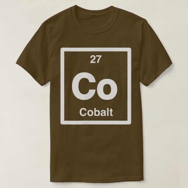 T-shirt Cobalt - Co - Tableau périodique des éléments - Sc (Design devant)