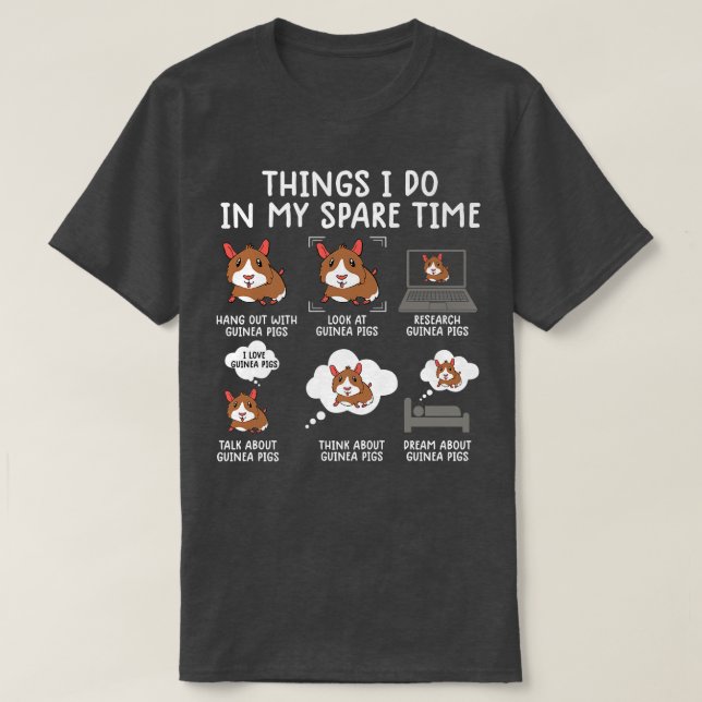 T-shirt cobaye drôle srcastique humour guinée cobaye anima (Design devant)