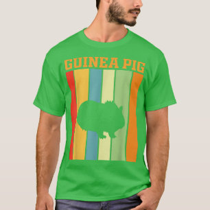 T-shirt cobaye Silhouette de l'ombre en couleurs rétro