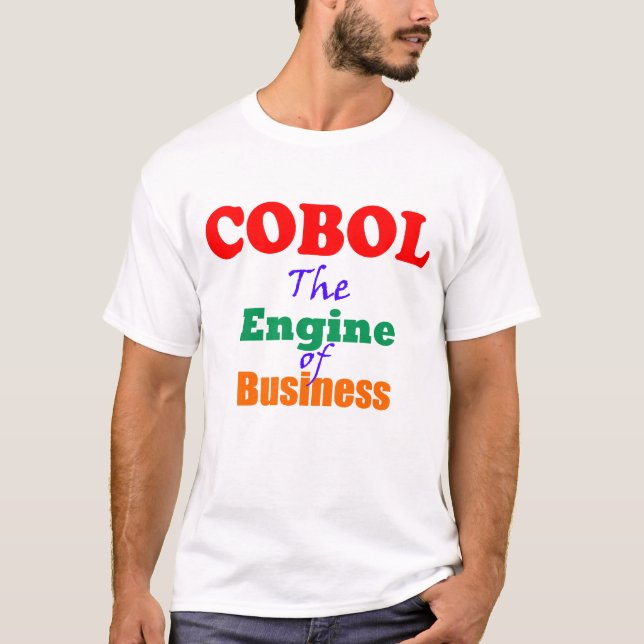 T-shirt Cobol Le moteur des affaires (Devant)