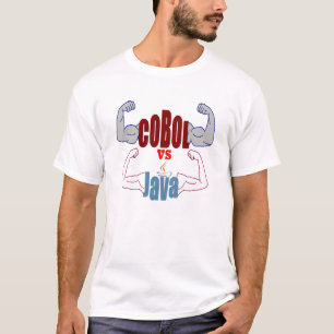 T-shirt Cobol vs Java Programmation Langues Affichage
