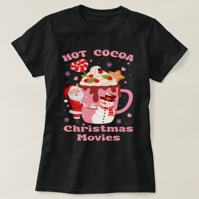 T-shirt Coca Chaud Et Films De Noël (Design devant)