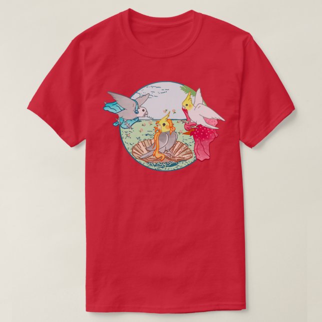 T-shirt Cocatiel Naissance D'Oiseaux (Design devant)