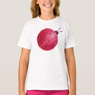 T-shirt Coccinelle abstraite assez sphérique d'aquarelle