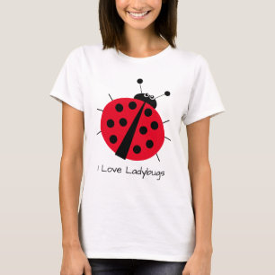 T-shirt coccinelle amoureux mignon dessin animé amusant ro